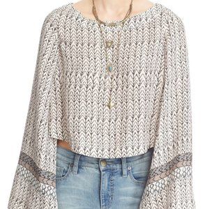 'Stars Aligned' Bell Sleeve Crop Top